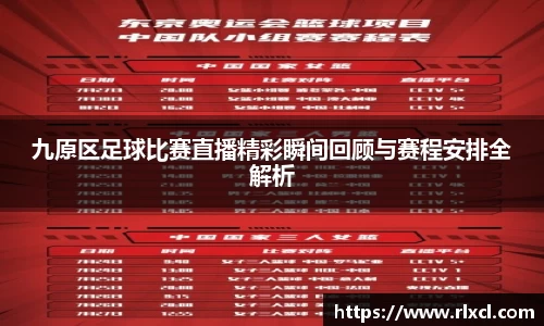 九原区足球比赛直播精彩瞬间回顾与赛程安排全解析